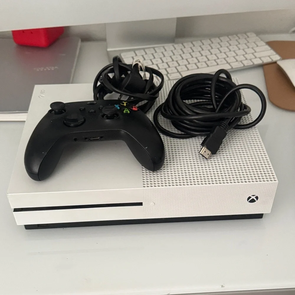 One S Console - White with Black Controller